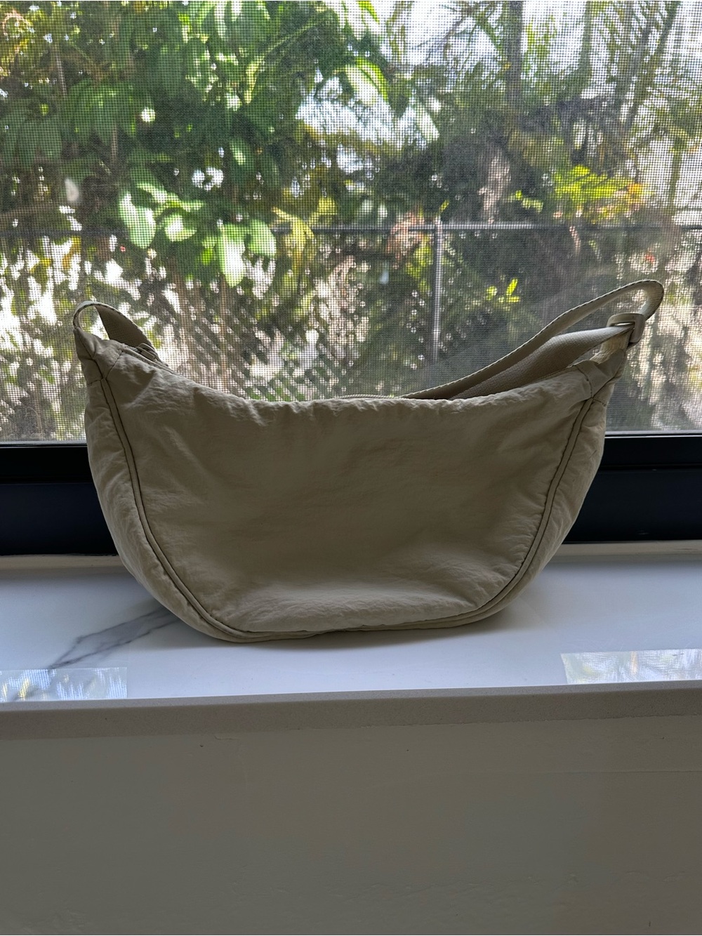 Uniqlo Cream Slouch Shoulder Bag